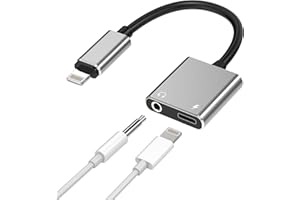 ZOYUZAN Adattatore 3,5 Jack Cuffiette 2 in 1 Cavo Aux Cuffie Accessori Lightning Caricatore per Apple Iphone 14 13 12 11 Pro Max 7 8 Plus X SE XS XR per iPad Air Auricolari Caricabatterie Spinotto Sdoppiatore