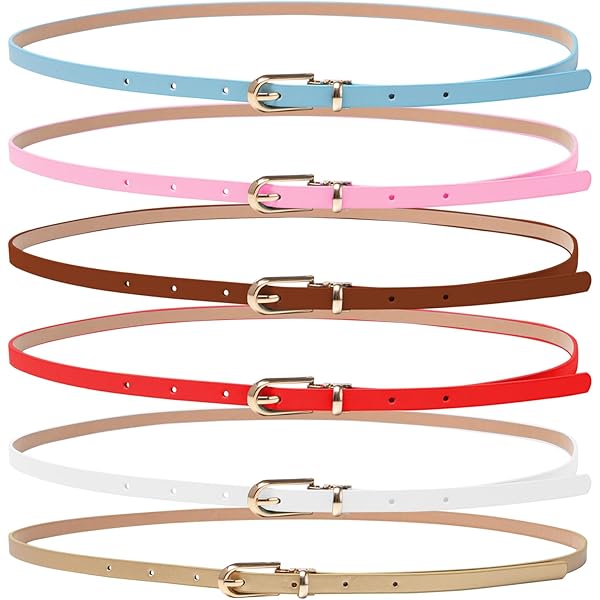 2 Cinture Sottili Donna In Pelle PU - Regolabili Con Fibbia A Torsione Per Jeans E Vestiti - Foto 9