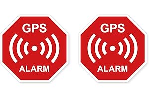 RITTER MEDIENDESIGN Premium Aufkleber GPS Alarm Sicherheit Hinweis Warnung Schild Rot Wetterfest UV-Beständig (2)