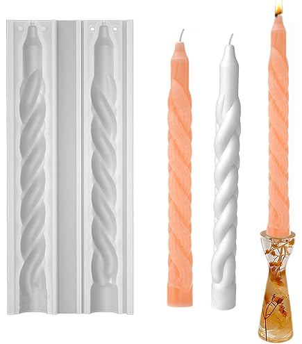 QIUMING Moule En Silicone Pour Bougie En Spirale - Facile à Démonter - Pour La Fabrication De Bougies, Les Bougies, Le Dîner, La Saint-Valentin, La Décoration De La Maison