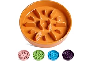 LE TAUCI Miski dla psów Slow Feeder, 675 ml, pomarańczowy (Sun Orange)