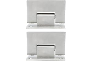 2st Glass Door Hinge Heavy Duty Glass Door 90 Degree Gångjärn Rostfritt Stål Badrumsgrindklämmor för Badrums Toalett
