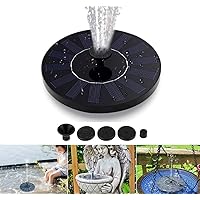 Solar Springbrunnen, 1.4W Solarbrunnen Schwimmender Fontäne Pumpe, Solarspringbrunnen für aussen mit 6 Fontänenstile für…