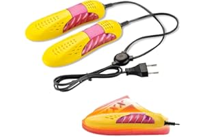YESMOO Secador Zapatos, Zapatos Calentador, Secador de Pies, Secador de Botas Eléctrico, Desodorante con Olor Deshumidifica el Dispositivo Calentador de Zapatos, Portátil del Hogar Eléctrico, Amarillo