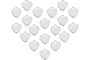 UNICRAFTALE Alrededor de Encantos Cortados con Láser de Acero Inoxidable, Encantos de Etiqueta de Estampado En Blanco de Metal, Colgante Liso En Forma para Colgante