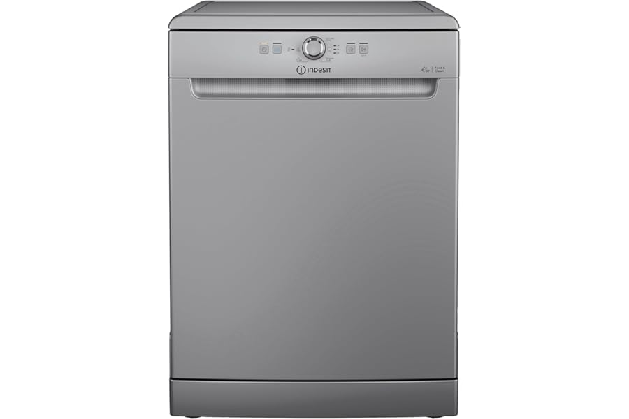 Indesit IN2FE14CNP80S, Freestanding Dishwasher Width 60 cm, Depth 59 cm, Height 85 cm, Dishwasher External With Capacity 14 Place Settings, Energy Class E