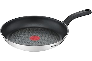 Tefal Poêle 26 cm, Induction, Revêtement antiadhésif, Acier inoxydable de première qualité, Indicateur de température Thermo-