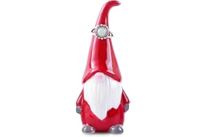 Titanape Gnome Figurine Ring Holder Ring Stand Ring Organizer Ring Display, Cute Gnome Decor for Kitchen Bathroom Bedside, Irish Gifts for Women Birthday Christmas