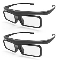 Valerion DLP Link 3D Glasses, Rechargeable Active Shutter Eyewear