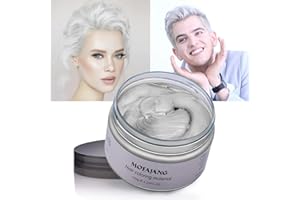 MOFAJANG Hair Colour Wax, 120g Temporary Coloured Hair Paint Wax, Easy Washable Colour Change Hair Dye Wax, Suitable for Kids,Women,Men (Light White)