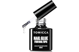 ‎TOMICCA TOMICCA Nagelkleber Für Kunstnägel -6 In 1 Nail Glue Gel UV Nagel Kleber Press on Nails, Nail Tips Nagelkleber Gel Für Fake Nails, 8ml