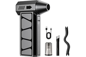 HSSNS Mini Gebläse Akku 150000RPM, 4-Gang Electric Air Duster Mini Gebläse, 2-in-1 Staubgebläse Akku Mit 10.000mAh Akku, Mini-Staubsauger für Reinigungsset,PC,Tastatur,Auto,Sofa