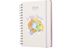 Grupo Erik: Agenda Settimanale Il Piccolo Principe 2024, A5, 12 mesi, 14,8 x 21 cm, da Gennaio a Dicembre 2024, Diario ad anelli