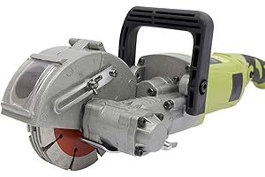 IELSNGAI Fresadora eléctrica de pared 4000 W, Fresadora de Ranura Eléctrica 6500 rpm, Cortadora de Surco pared con 5 Hojas de Sierra, Ancho Ranura 33 mm ﻿ ﻿