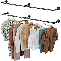 Burro Ropa Perchero De Pared ESituro Estilo Industrial, 100 Cm