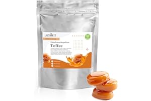 Luxofit STRONG FLAVOUR Kalorienarmes Geschmackspulver vielseitig einsetzbar für Lebensmittel Geschmackspulver Strong Flavour / 300 Gramm, Vielseitig einsetzbares Getränkearoma Pulver (Toffee)