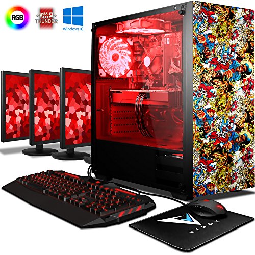 VIBOX Pyro GMR760-192 Gaming PC Ordenador de sobremesa con Cup n de Juego Win 10 3X Triple 22 HD Monitor 4 3GHz Ryzen 8-Core GeForce GTX 1060 8GB DDR4 RAM 480GB SSD 2TB HDD VIBOX Pyro GMR760-192 Gaming PC Ordenador de sobremesa con Cup n de Juego Win 10 3X Triple 22 HD Monitor 4 3GHz Ryzen 8-Core GeForce GTX 1060 8GB DDR4 RAM 480GB SSD 2TB HDD