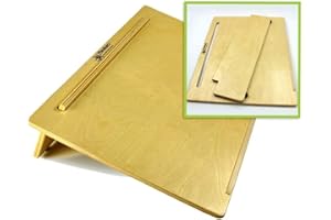 Playlearn Ergonomic Writing Slope | Wooden Writing Board | 20° Slope for Correct Posture | Non-Slip Surface | Extra-Wide (18 x 14 inches) | Rustic Functional Brown Wood