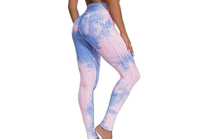 Merlvida Leggins Sportivi Donna Pantaloni Tuta Donna Anticellulite Leggins Donna a Vita Alta Coprenti Leggings da Yoga Alta Elasticità Leggings 3D Pusu Up Compressi Collant Palestra Allenamento