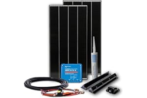 WATTSTUNDE BLACK LINE 220W Set mit Victron MPPT Laderegler - Wohnmobil Solaranlage im Komplettset mit 2x 110W Schindel Zellen Modul (220W)