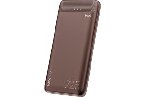 boAt EnergyShroom PB300 Neo 10000mAh Power Bank with 22.5W Fast Charging, 3X Output Ports, Supports Android, iPhone, Tablets, Earbuds (Mocha Brown)