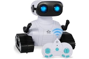 PQETBV Robot Giocattolo Bambini, Robot Telecomandato per Bambini con Occhi LED e Musica, Robot Telecomando Intelligente Regali di Natale e Compleanno per 3, 4, 5, 6, 7, 8, 9, 10, 11 e 12 Anni