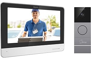 Interphone vidéo WiFi Byron DIC-23312 Blanc Filaire - Écran Tactile 7" - 6 Badges RFID Inclus