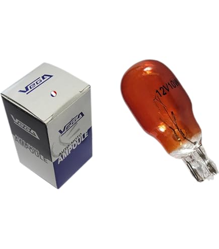 Ampoule 12V 10W T13 W2.1x9.5d - Pour Clignotants Latéraux Voiture/moto - Forme Goutte D'eau - Transparente - Installation Facile