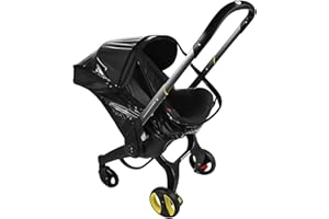 EUJRCF Black Transparent Stroller Rain Cover, Car Seat Stroller, Baby Stroller Transparent PVC Rain Cover, Baby Carrier Cover Rain Shield Car Seat Accessory, Protective Cover for Rain Snow Wind Dust