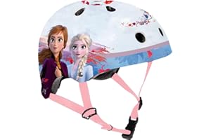 Tataway Casco de Bicicleta Nut Disney Frozen para niñas con Orificios de ventilación, Ajuste de Anillos y Correas de fijación. Talla 53-55 cm (4-8 años)