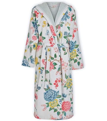 Accappatoio in spugna di cotone velour con stampa floreale - | Ecom