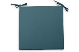 Soleil d'ocre, Alix Dessus de Chaise Imperméabilisé Outdoor Polyester Bleu Celadon 40x40x5 cm