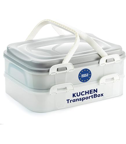 Rechteckige Kuchenbox Aus Kunststoff Mit Griff – 37cm, Ideal Für Muffins & Cupcakes Rechteckige Kuchenbox Aus Kunststoff Mit Griff – 37cm, Ideal Für Muffins & Cupcakes
