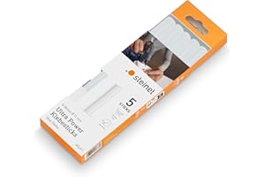 Steinel Patyczki samoprzylepne Ultra Power 11 mm, klej do majsterkowania, klej na gorąco, przezroczyste, 60 g, 5 sztuk