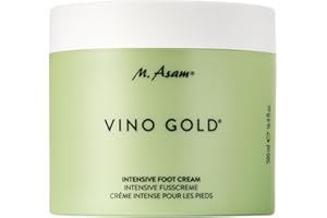 ‎M. ASAM M Asam VINO GOLD Intensive Fuß-Creme (500 ml) – erfrischend & für die Regeneration rauer Füße, Verbesserung der Durchblutung mit Rosskastanien-Extrakt, intensive Feuchtigkeitsspende, vegane Fußpflege