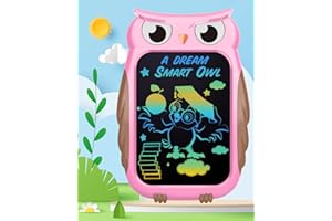 CHEERFUN Tablette Dessin Enfant Fille Cadeau - Jouet Fille Enfant 2 3 4 5 6 7 Ans Cadeau Anniversaire Noel, Hibou Tablette LCD Graphique Enfant Ardoise Magique Tableau D'écriture Enfant Calendrier L'avent