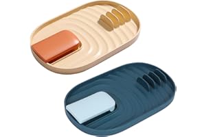 Simpolor Spoon Rest, Kitchen Utensil Holders, 2 PCS Pan Pot Lid Rest Stand Spoon Holder, Utensil Cooking Tool Rack for Spatula, Tongs, Spoons, Kitchen Tools for Counter and Stove Top - Pink+Blue