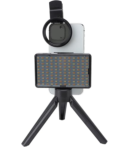 PNGOS Selfie Licht LED Ringlicht Handy 3 Farbmodi und 5 Helligkeitsstufen Handylicht Für Handys