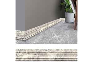 ‎ZOEGNEER 3D-Präge-Wand-Verkleidungslinien-Aufkleber, selbstklebender Bordüren-Dekorstreifen, verschönern Sie Ihren Raum mit taktiler Textur, 8 cm × 230 cm (G)