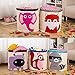 ALLTOP Premium Cartoon Foldable Cotton Line Laundry Basket Folding Children Toys Organiser Storage Basket Clothes Holder, Owl Pattern