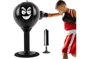 NPLASETA Sacco da Boxe da Tavolo, Divertente e Antistress, Super forte Ventosa per Ufficio e Casa, Forte Ammortizzazione, Mini Punch