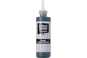 Plaid:Craft Gallery Glass Liquid Leading 8 oz-Black, 136927