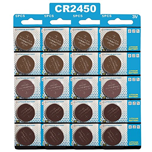 LAPROBING 3V Lithium-Knopfzelle CR2450 Batterien, 20er für Votivkerzen, Teelichter, Video, Computer, Rechner, IC-Karten, elektrische Produkte