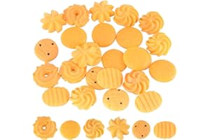 SUNNYCLUE 48 UNIDS 6 Estilos Galletas Artificiales Simulación Postre Mini Galletas Falsas Pasteles Realistas Resina 3D Lindo Modelo Kawaii para Fabricación de Joyas Scrapbooking Adornos Decoración de
