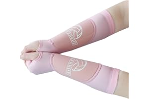 2XK-NOV Volleyball Arm Protectors for Women, Forearm Protection Accessories for Volleyball Training, Sports Forearm Sleeves, Wrist Support with Protective Pad and Thumb Hole, 1 Pair