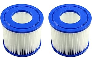 mzoLife Poolfilterkartuschen für Typ D & VII, Pool Filter kompatibel mit Typ D Typ VII, Ersatz-Papierfilterkartusche für die Schwimmbadfiltration (2 Stück)