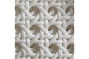 Restauraciones Vintage Mètre linéaire de grille en osier HDPE, synthétique (blanc, 35 cm x 1 m)