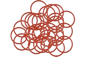 SOURCING MAP Sourcingmap, O-ring in silicone, diametro 13 mm, diametro 11 mm, larghezza 1 mm, guarnizione VMQ, confezione da 30 pezzi, colore: rosso