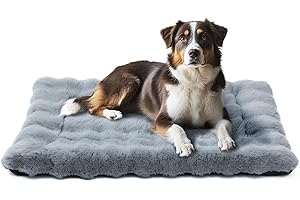 Mora Pets Hundematte Hundedecke waschbar und rutschfest Hundebett Flauschig Hundekissen für Kleine Mittelgroße Grosse Hunde Decke Weiches und Warmes, Grau 91 x 60.5 cm