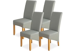 KFNIRE Pokrowce na krzesła do jadalni, uniwersalne super dopasowanie elastyczny spandex pokrowiec na krzesło przeciwpyłowe pokrowce na krzesła do jadalni zestaw 4 pokrowców na krzesła do jadalni, hotelu, na ceremonię, bankiet